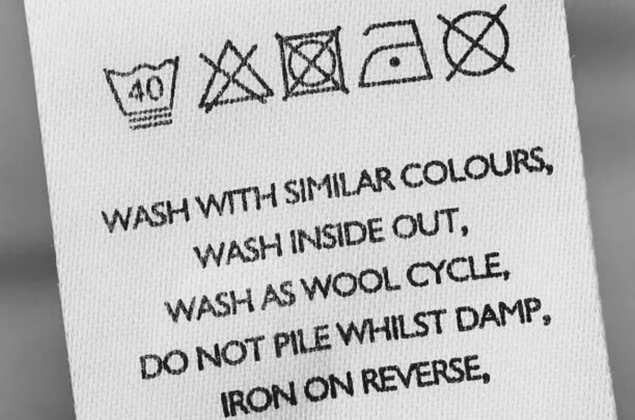 Garment care label